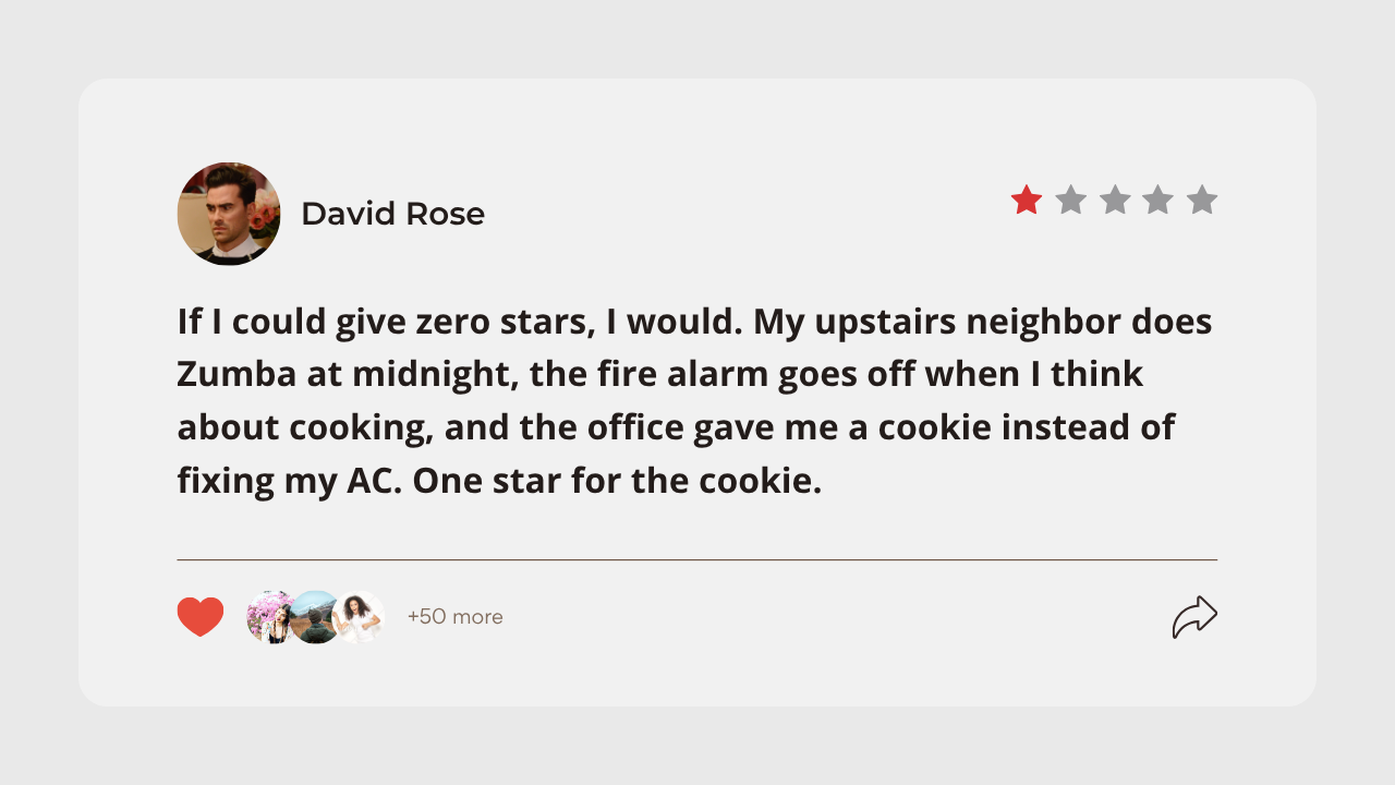 A screenshot of a facebook post by david rose.