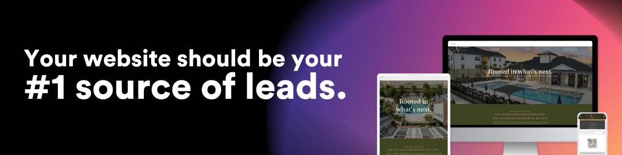 A banner that says your website should be your # 1 source of leads