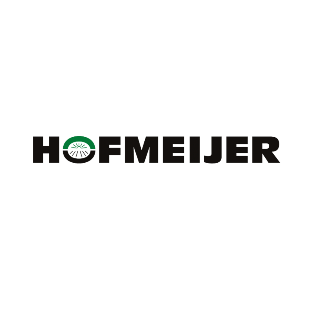 Het logo van Hofmeijer is zwart en groen op een witte achtergrond.