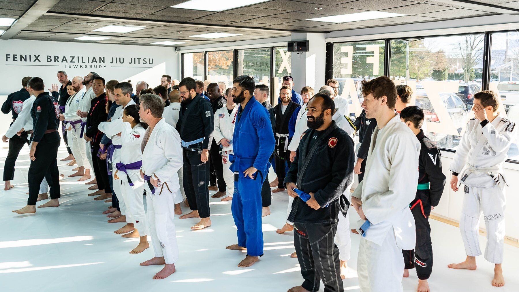A group of people in Gi uniforms at Fenix Brazilian Jiu Jitsu