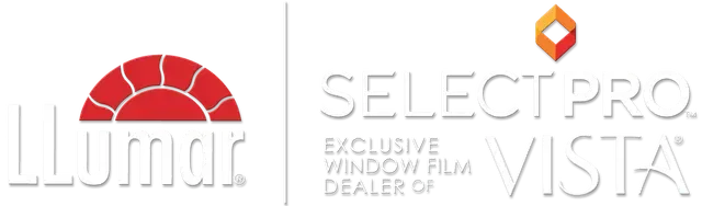 A logo for select pro exclusive window film dealer of vista