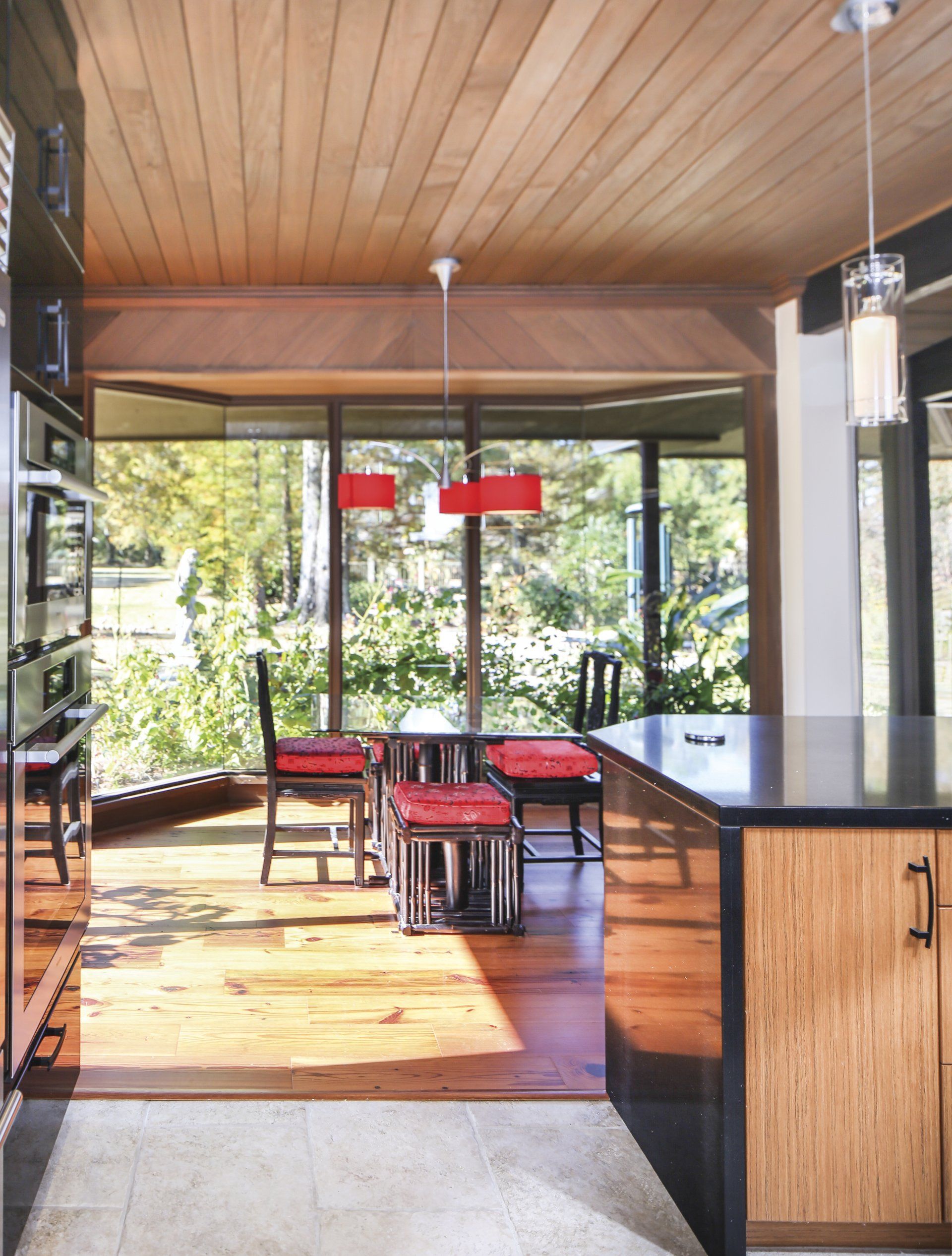 Floor to ceiling window breakfast room