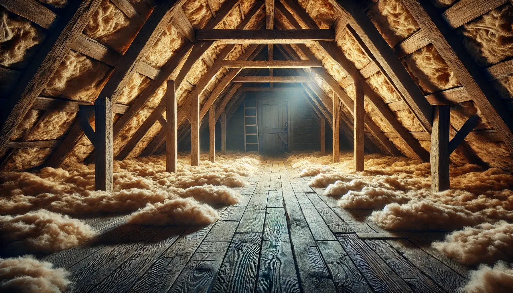 Attic with bad insulation