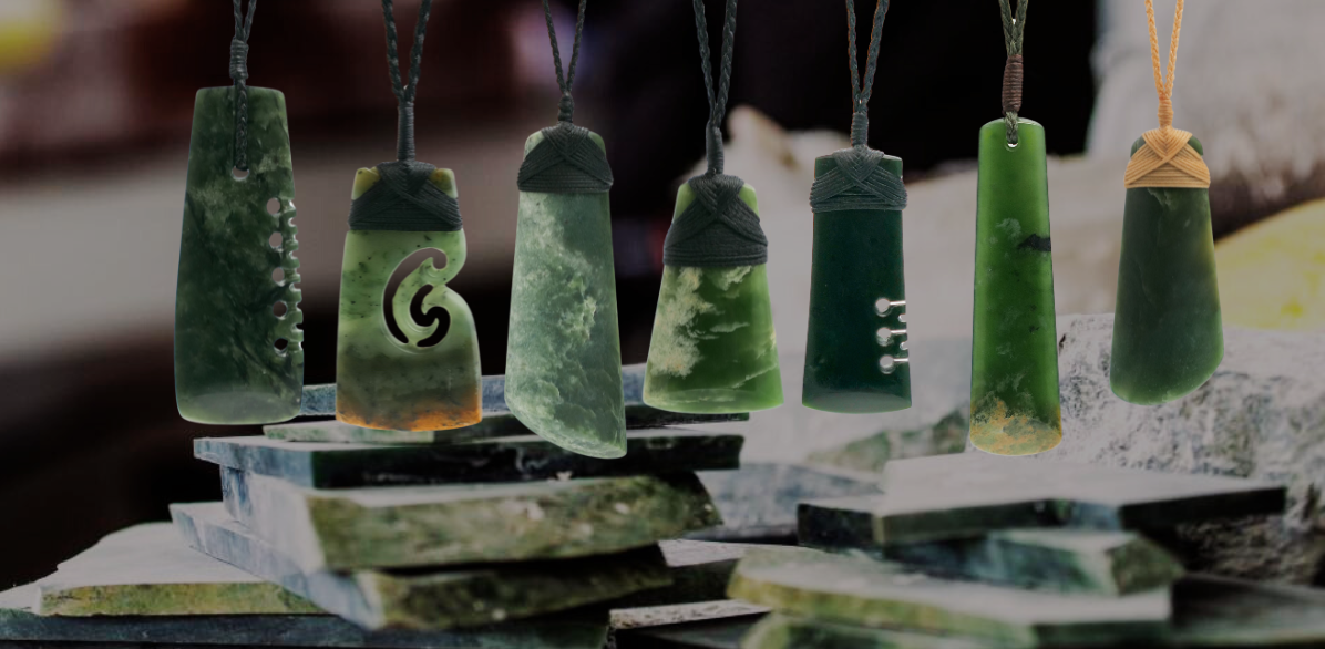 Pounamu toki pendants