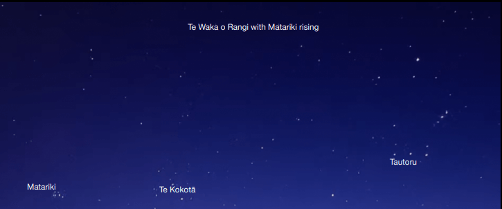 A dark blue sky with a few stars in it