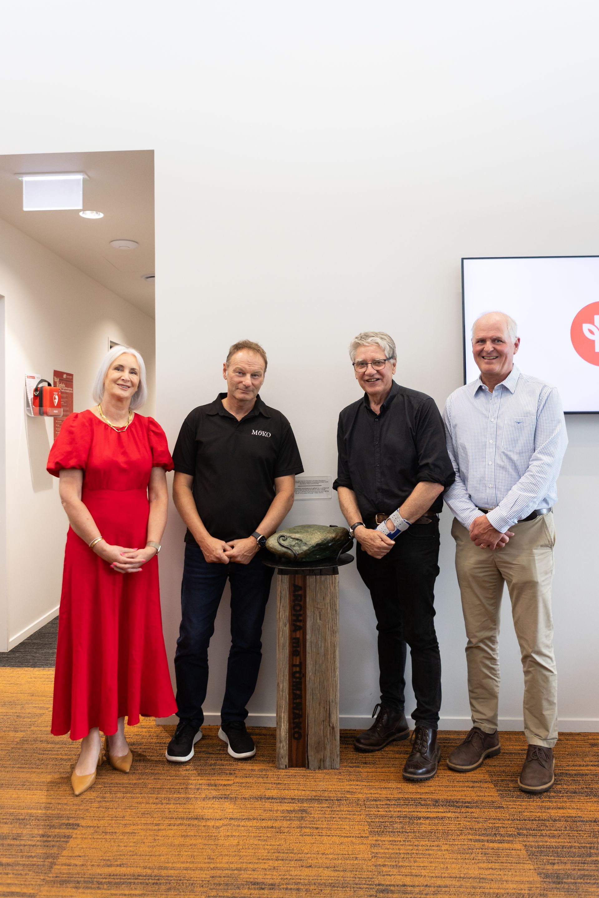 Jennie and Deane Moreton at Braintree touchstone unveiling