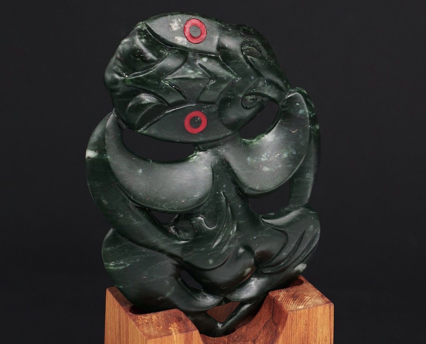 Tangiwai stone aka Bowenite carved as a Tiki