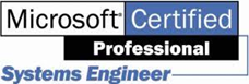 Microsoft Certified Professional Systems Engineer logo.