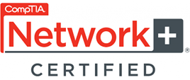 CompTIA Network+ certification logo in red and gray.