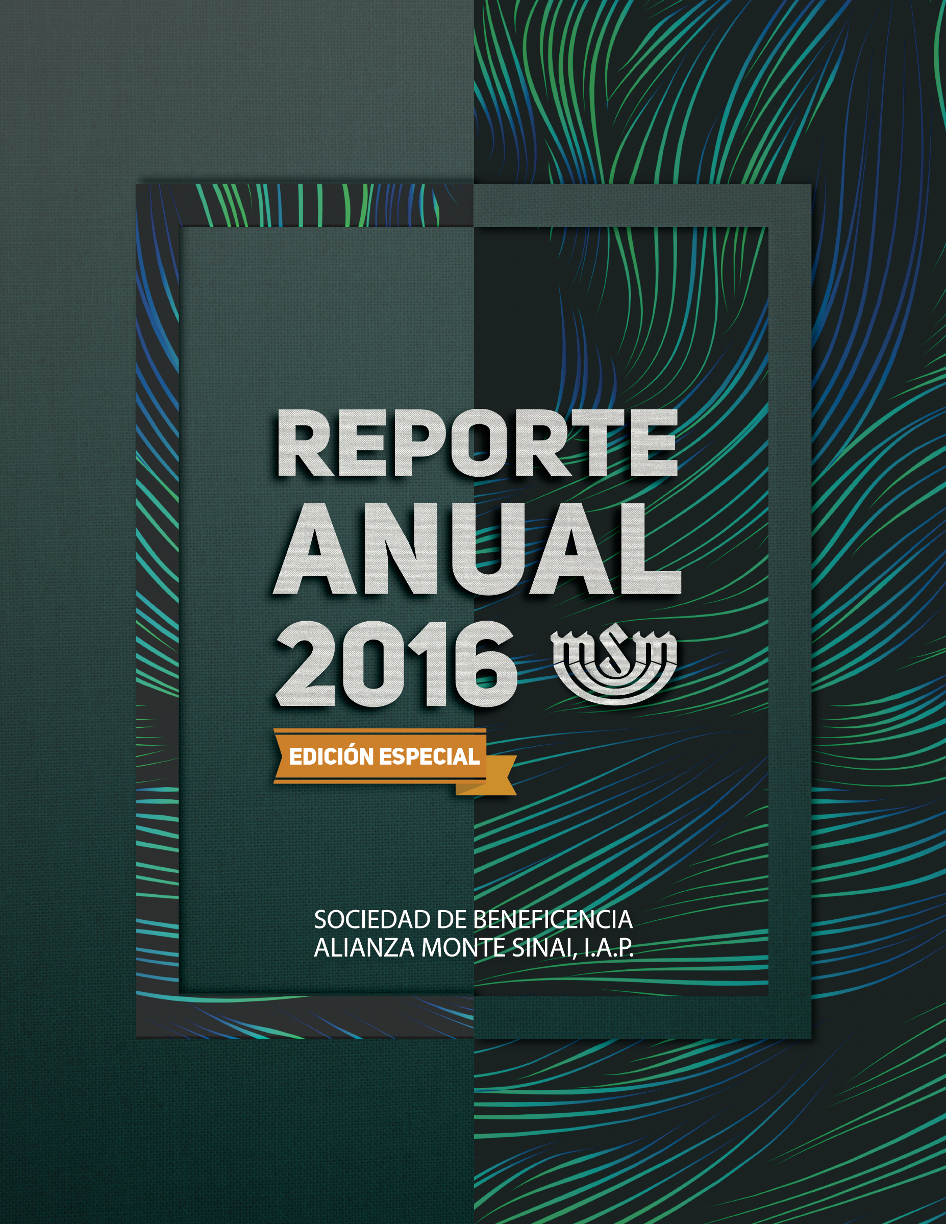 Un cartel que dice reporte anual 2016