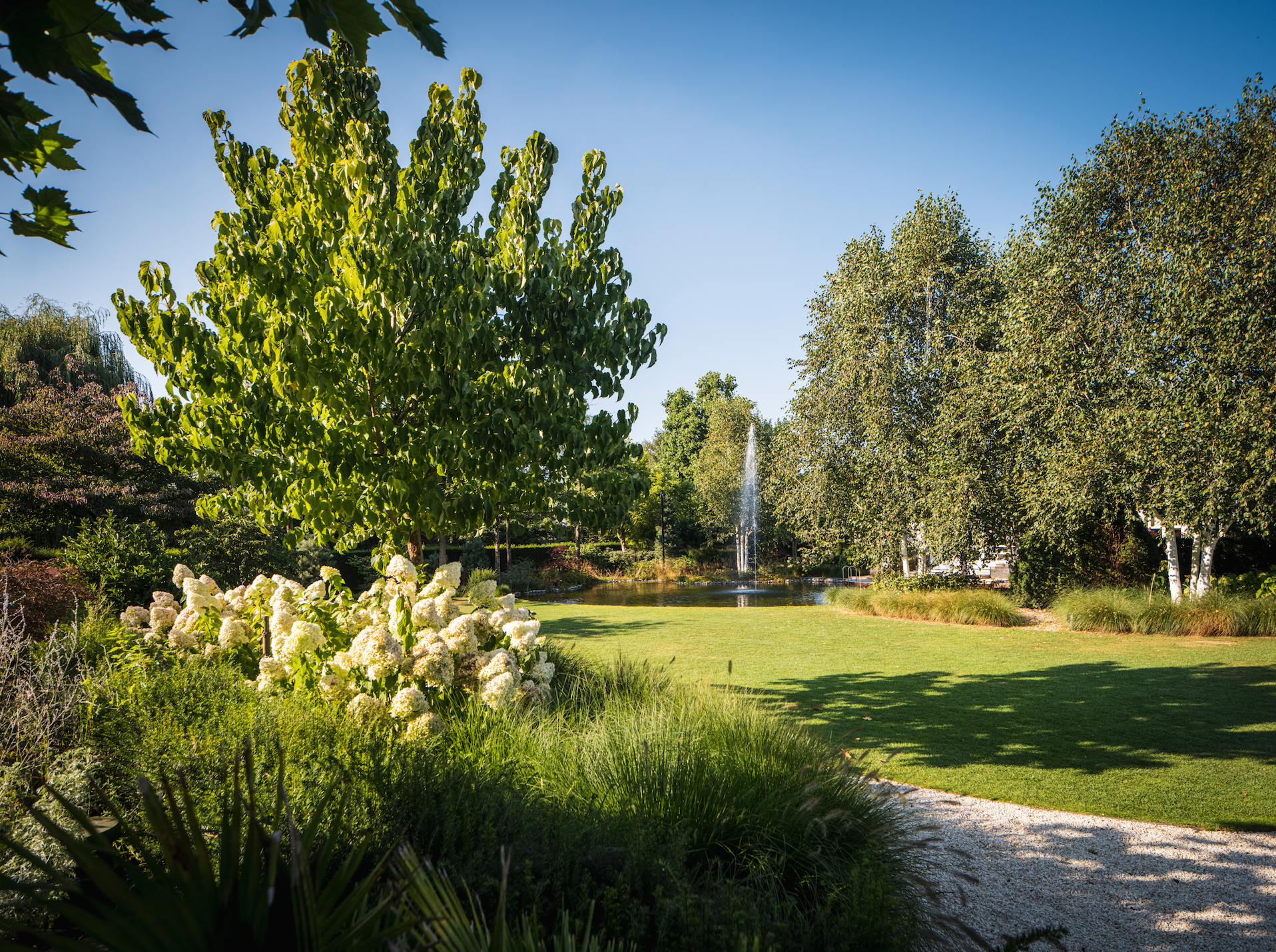 Villa tuin, strakke tuin, moderne tuin