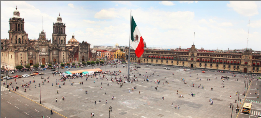 Zócalo, actual.