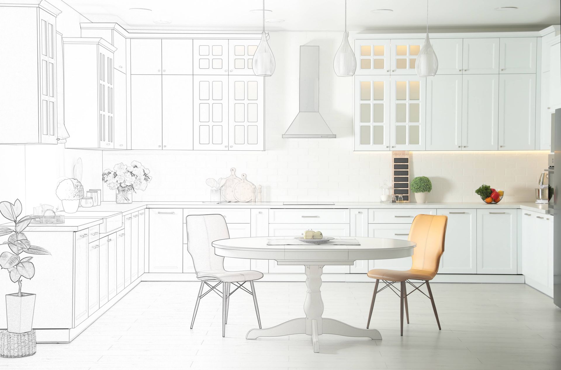 Kitchen Interior With Modern Furniture