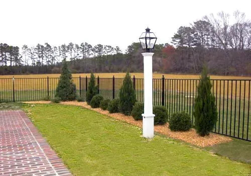 Backyard With Light Post — Kilmarnock, VA — Booth Landscaping