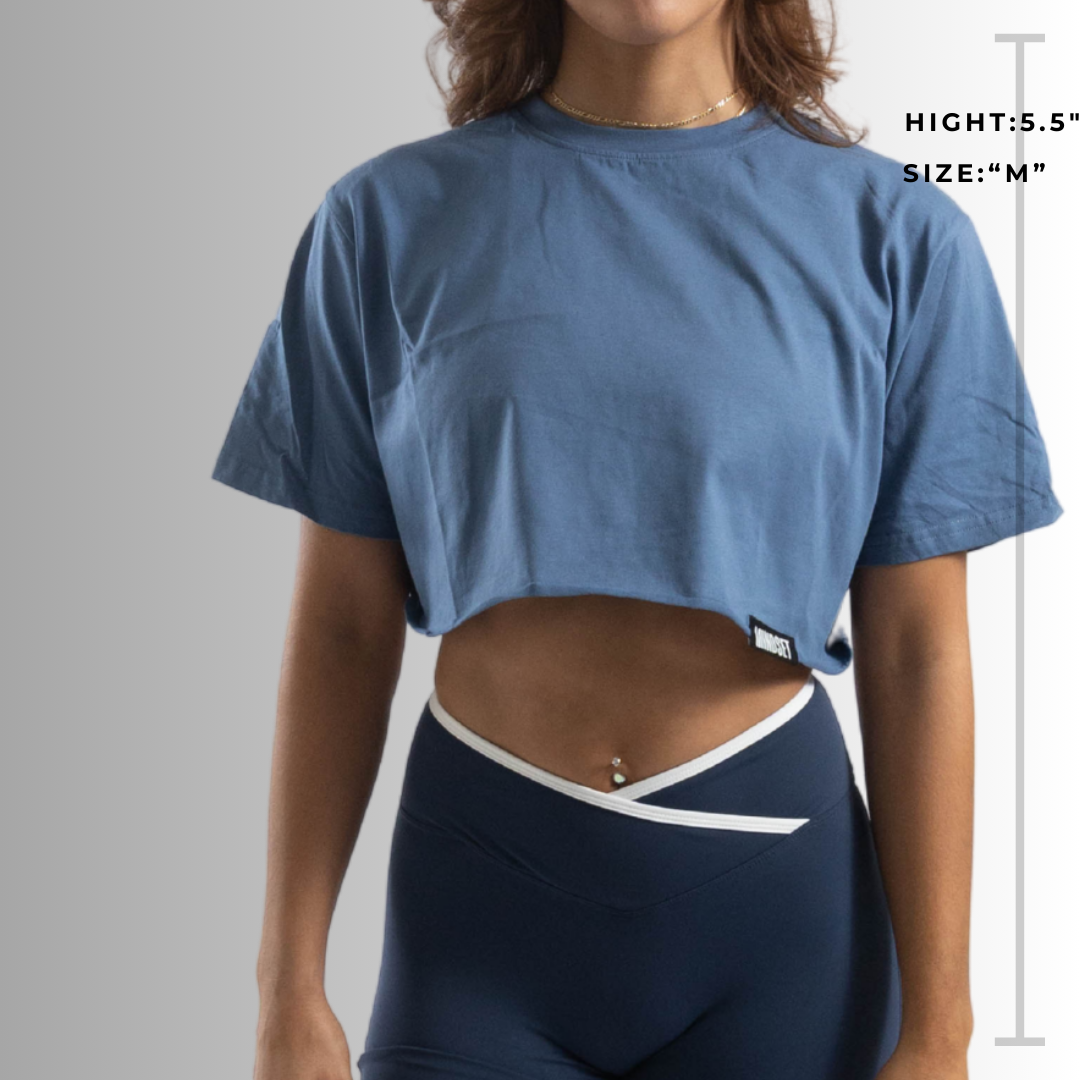 Mindsetop-Short Sleeve Shirt (crop-top)