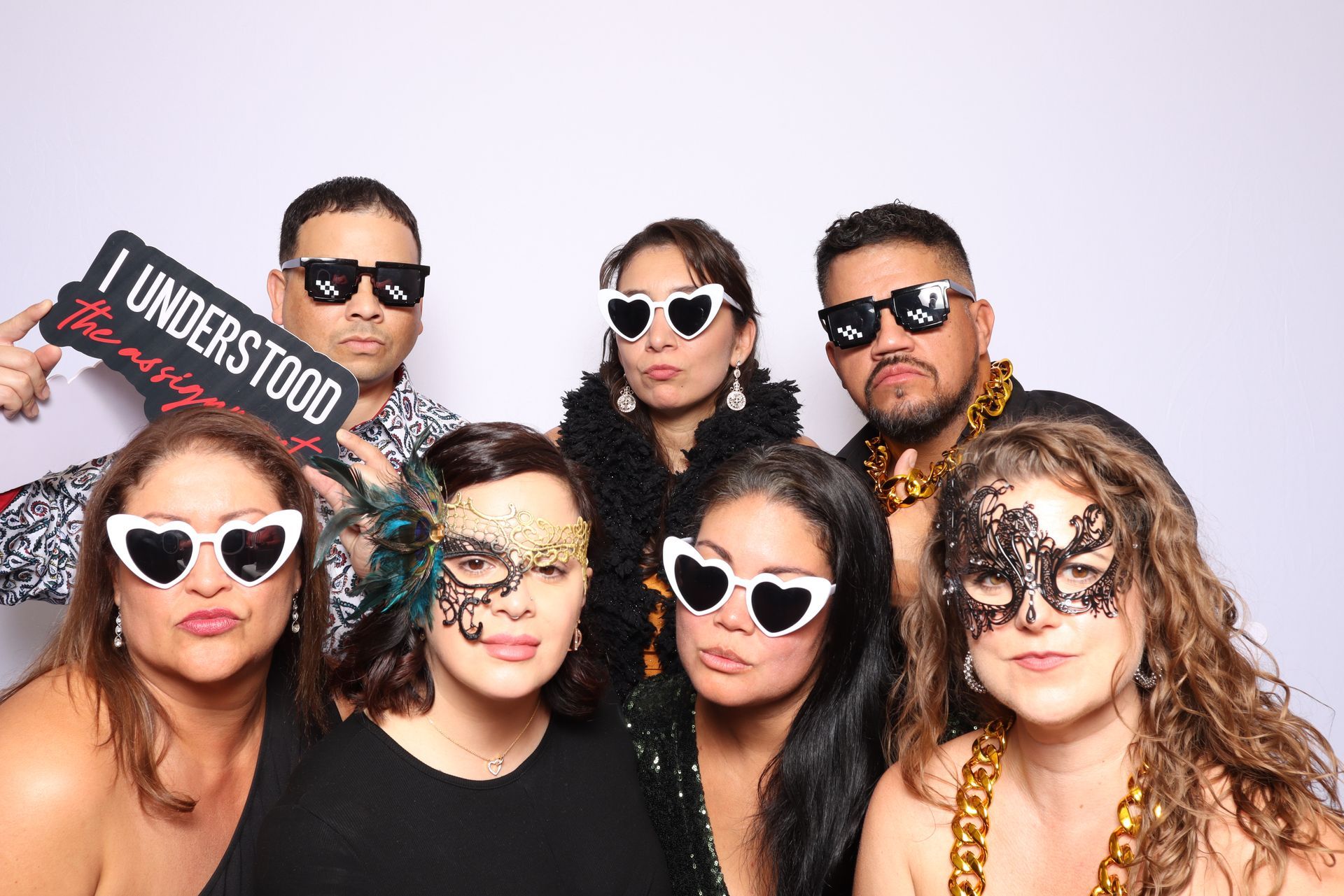 Group photo captured at San Antonio party photo booth activation