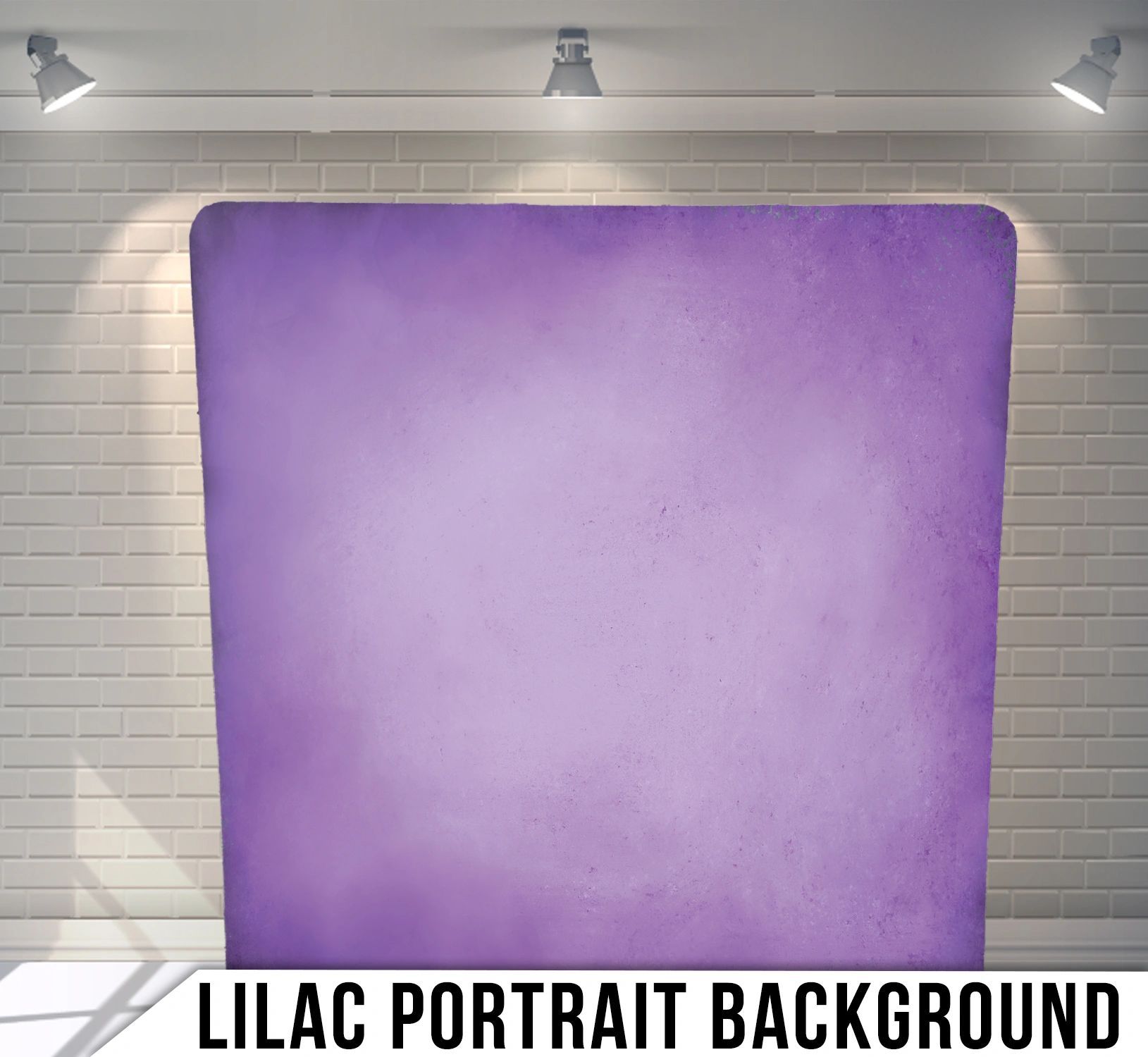 A purple background with the words lilac portrait background below it