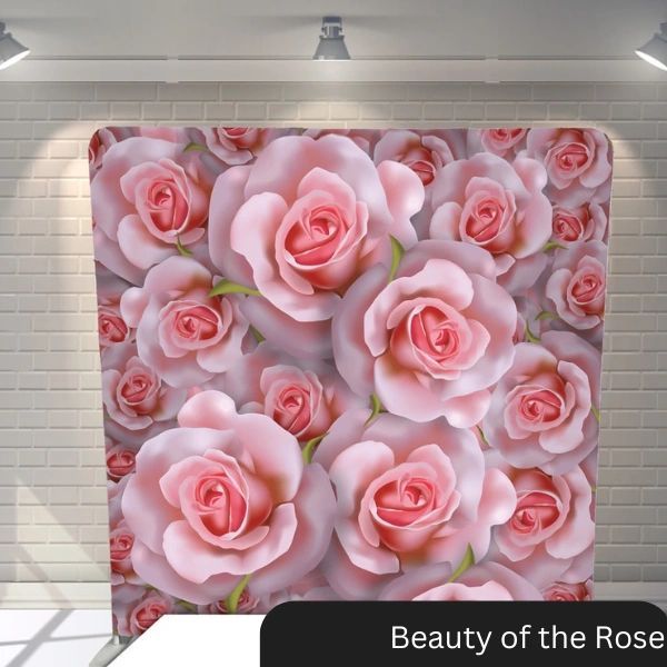 A picture of pink roses is titled beauty of the rose