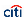 A blue and red logo for citi bank on a white background.