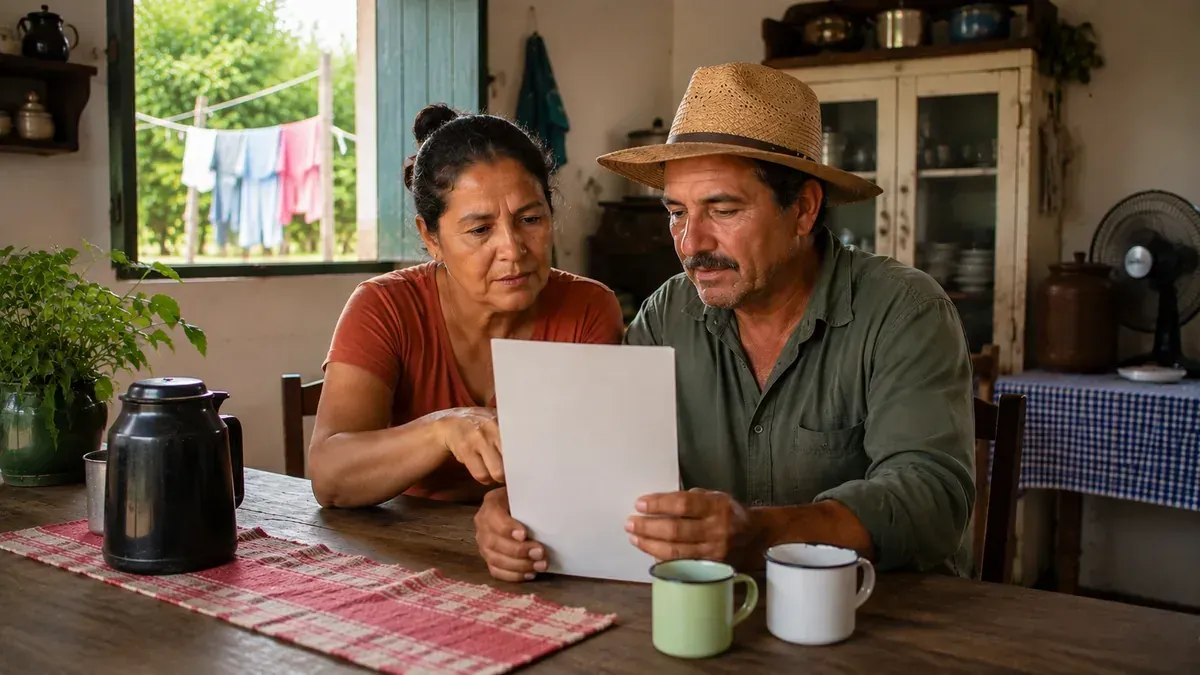 Esposa agricultora organiza documentos para aposentadoria rural no INSS Esposa agricultora organiza documentos para aposentadoria rural no INSS