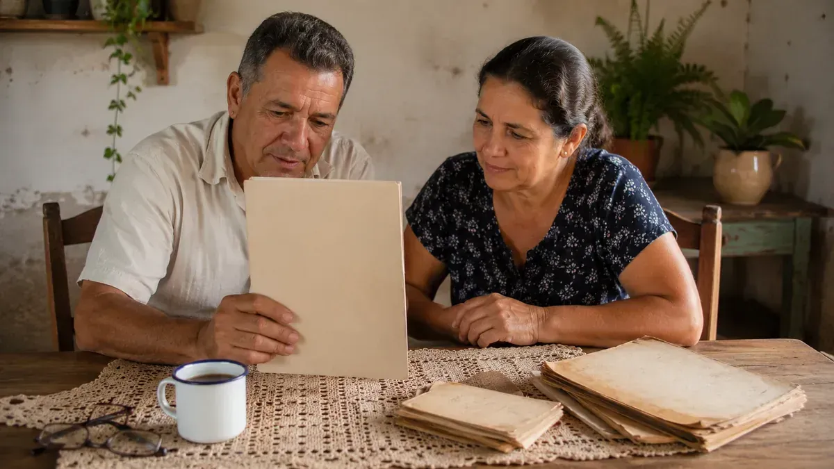 Documentos antigos usados para provar trabalho rural na infância