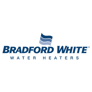 Bradford White Water Heaters logo in blue and gray