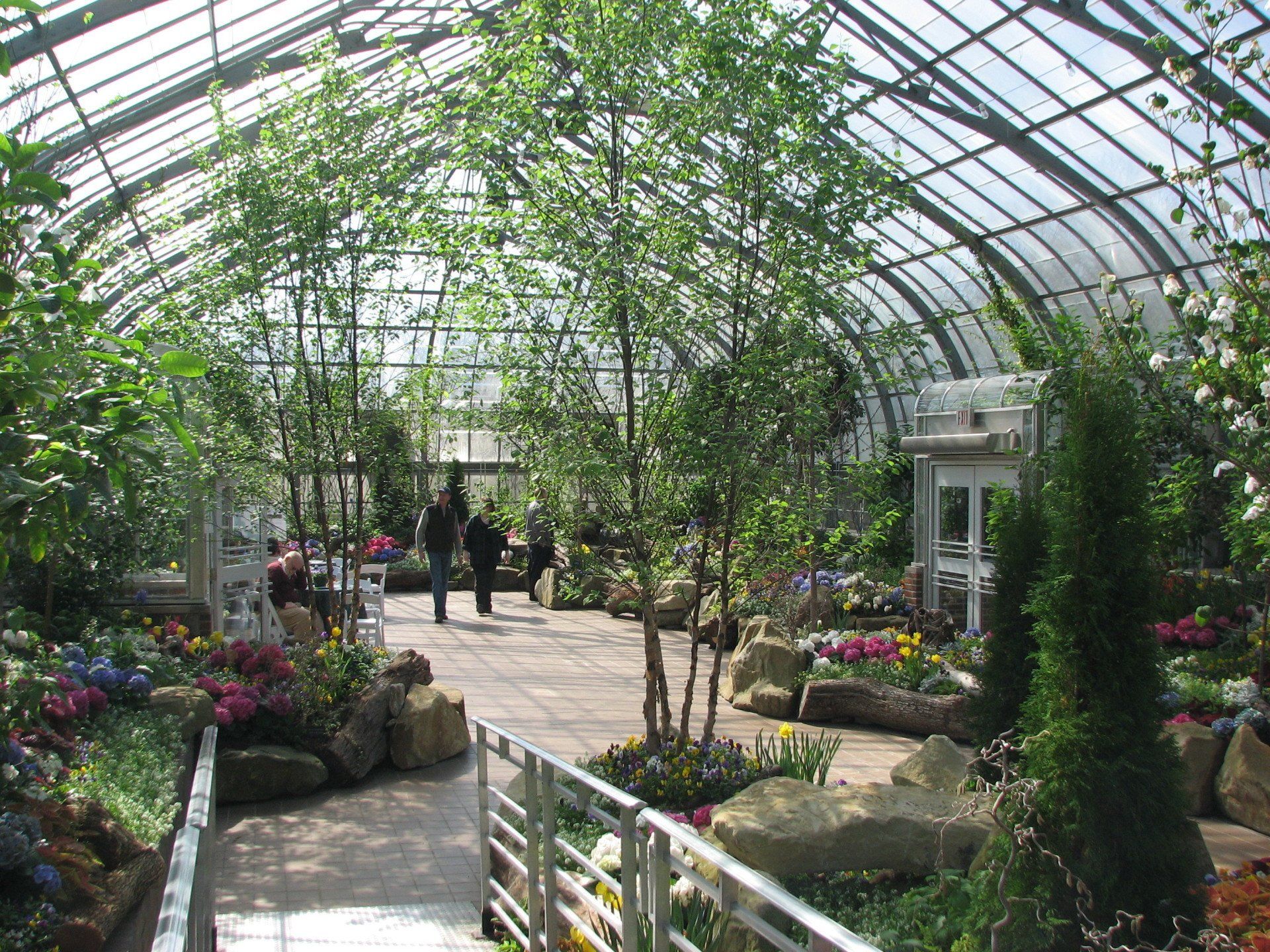 Krohn Conservatory - Enchanted Forest with stone, water + plants