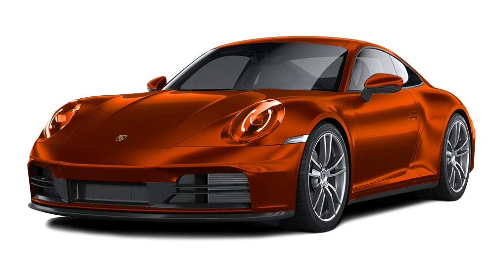 A red porsche 911 is shown on a white background.