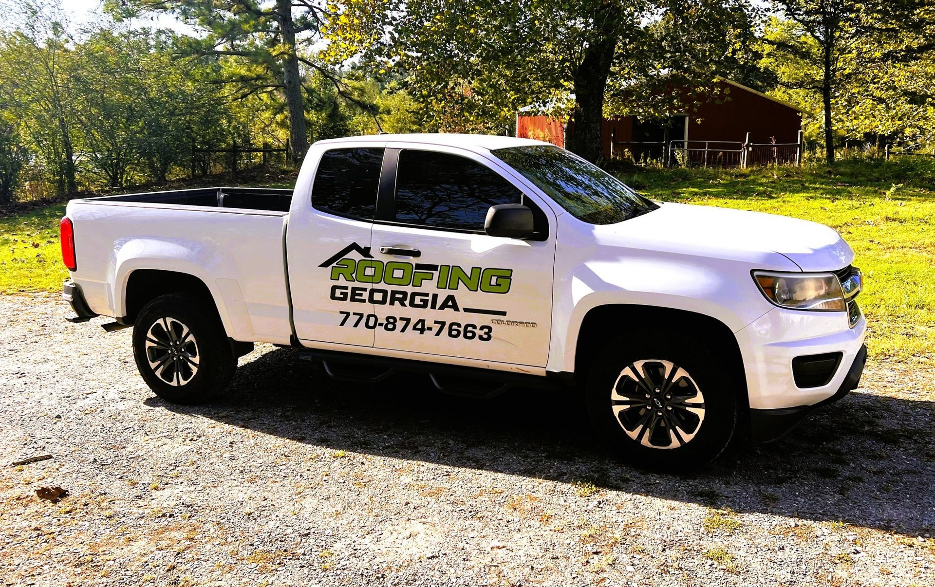 White Chevrolet truck with