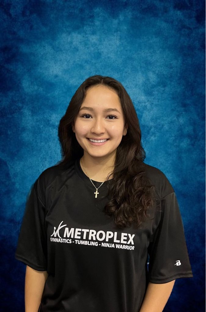 Woman in black shirt with 