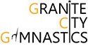 The logo for granite city gymnastics is on a white background.