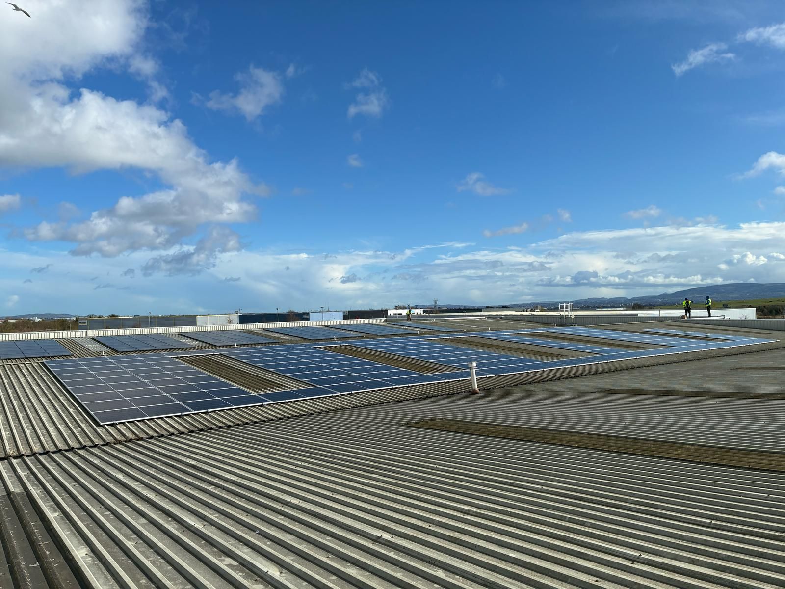 Solar panels on roof