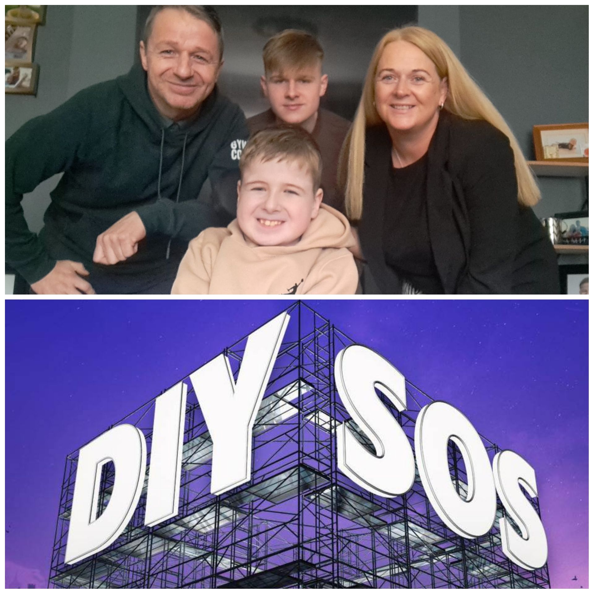 Ron and his family for DIY SOS Ireland Our employee Ron and his family received a donation for their DIY SOS campaign