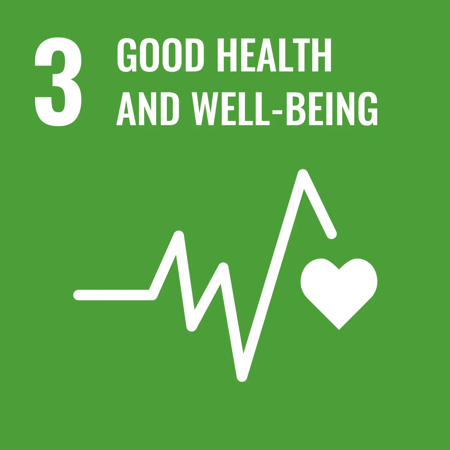 UN's sustainable development goals 3. Good Health and Well-Being Symbol