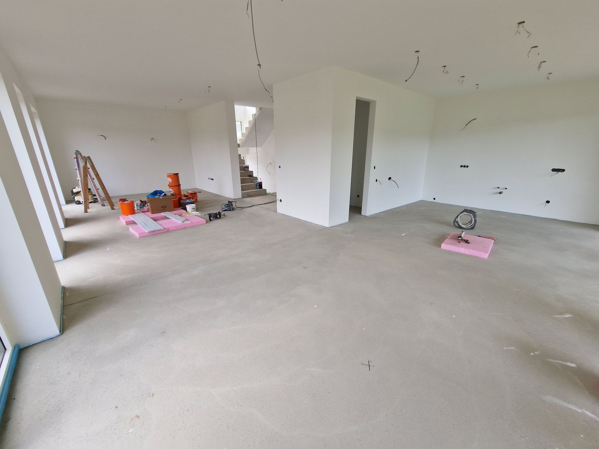 Innenansicht eines im Bau befindlichen Raums