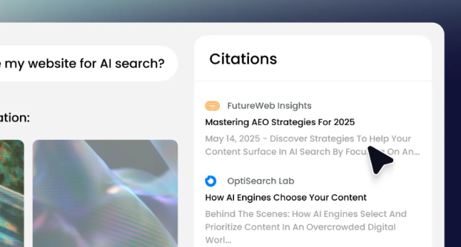 Screenshot of a website with a section titled