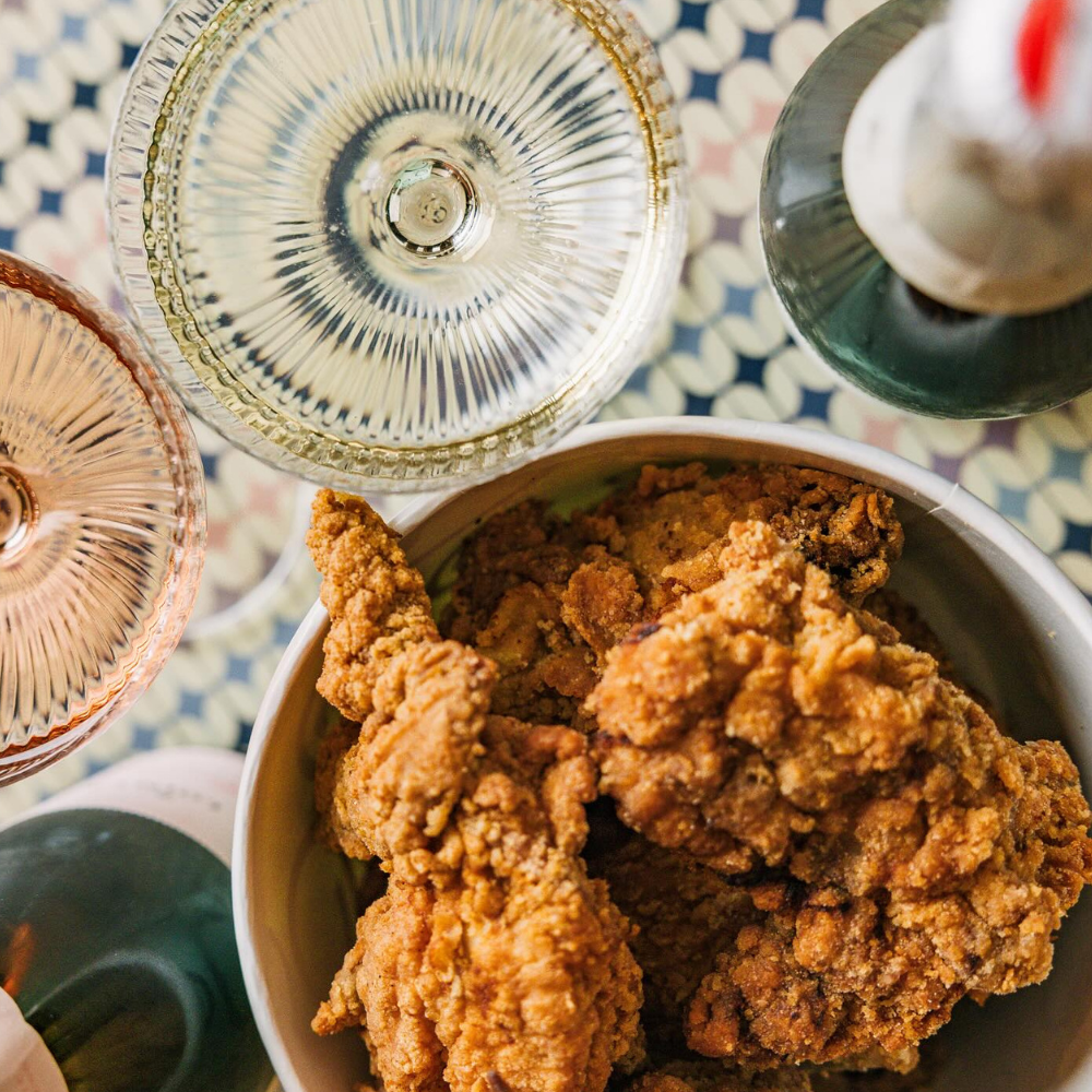 Bunny's Baltimore bucket of chicken and champagne