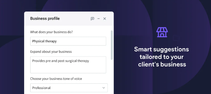Business Profile Tool Screenshot