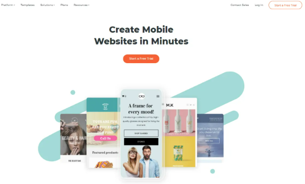 mobile website homepage graphic