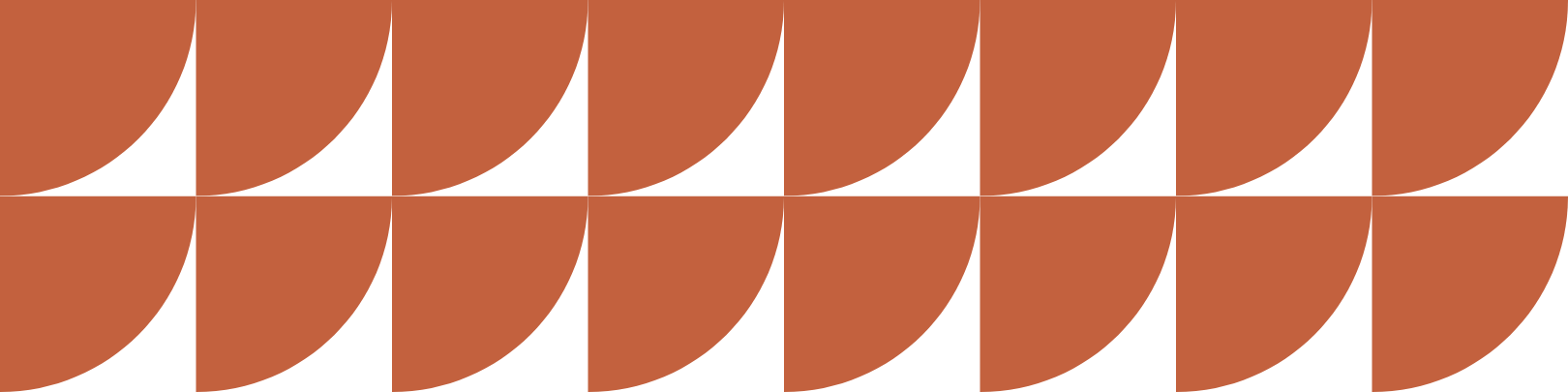 A row of white triangles on a red background.