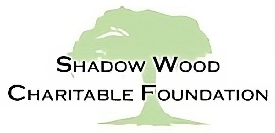 Logo of Shadow Wood Charitable Foundation with a green tree graphic and black text.