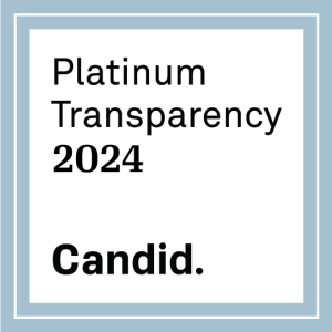 Platinum Transparency 2024 recognition from Candid in a blue-bordered white box.