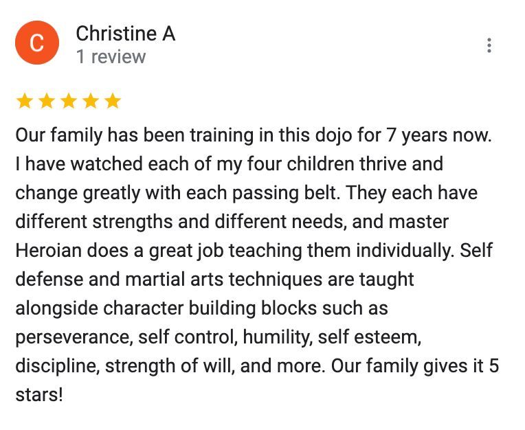 A review of christine a 's dojo for 7 years now