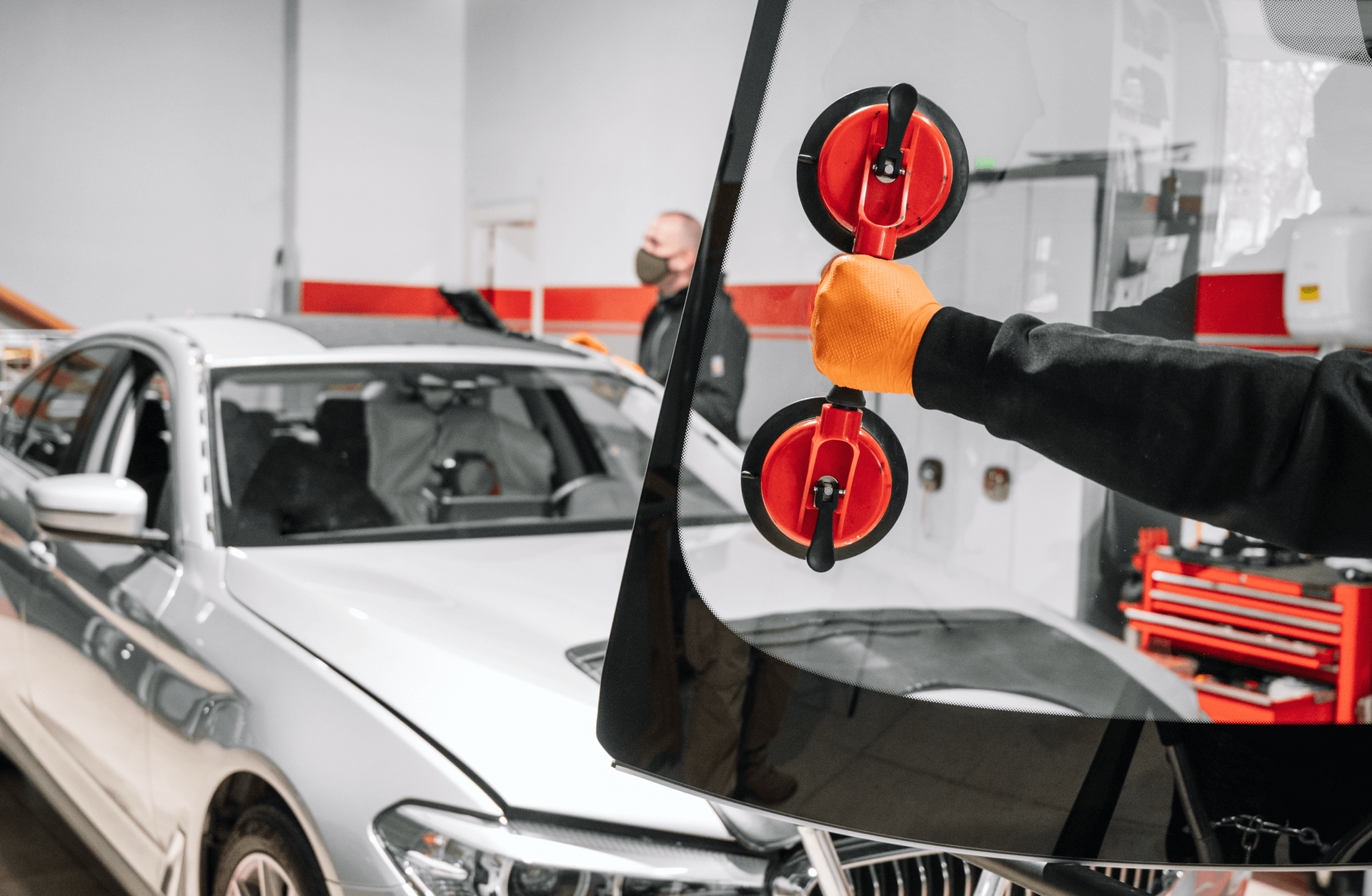 windscreen replacement in factory