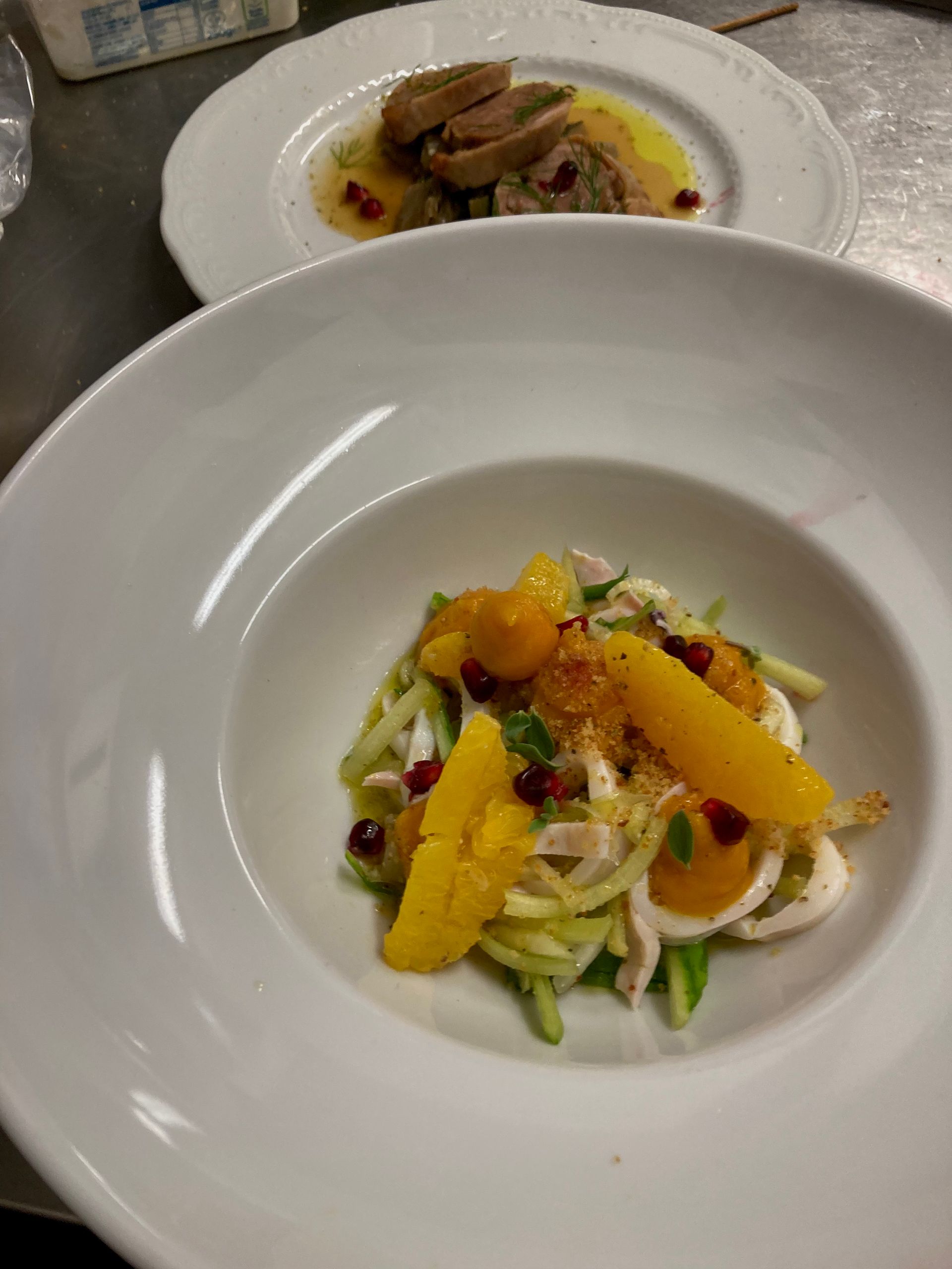 insalatina di totano con patate e zucca