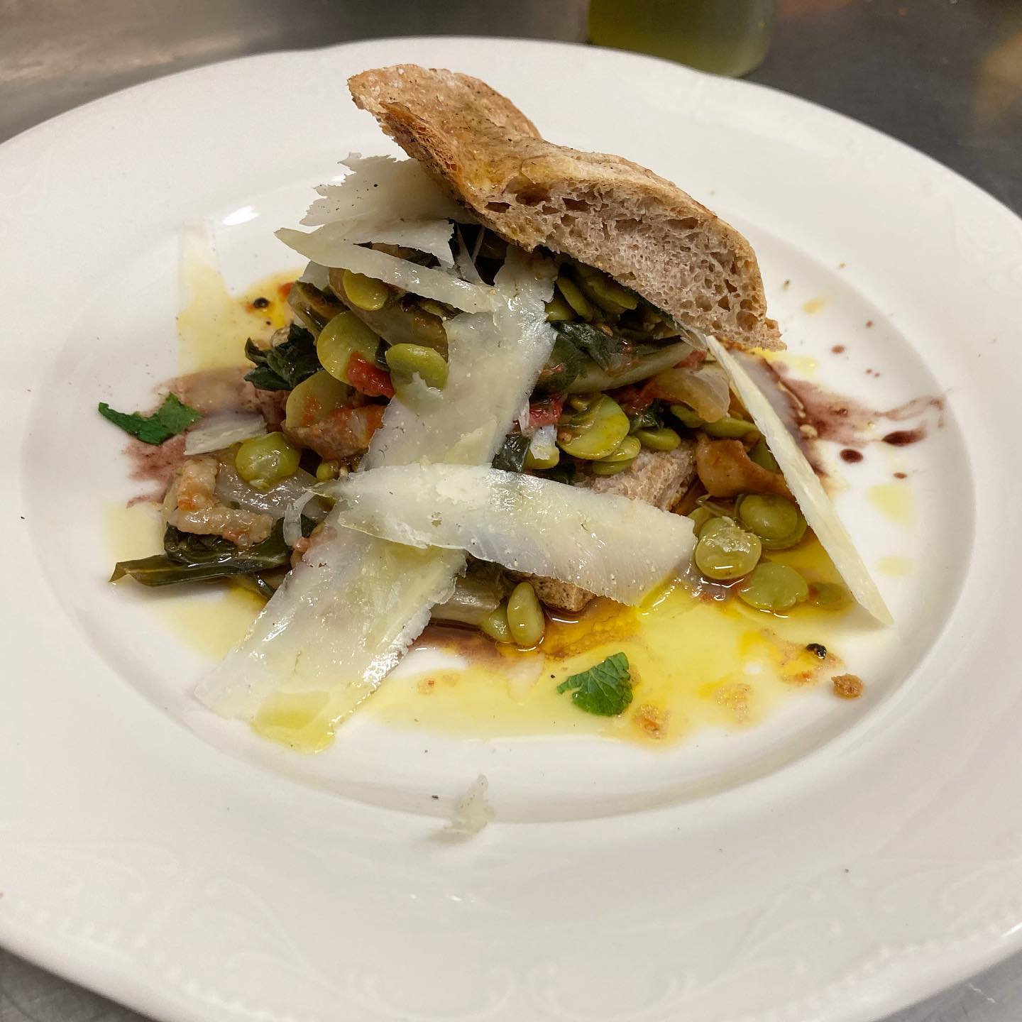 scafata con torta al testo