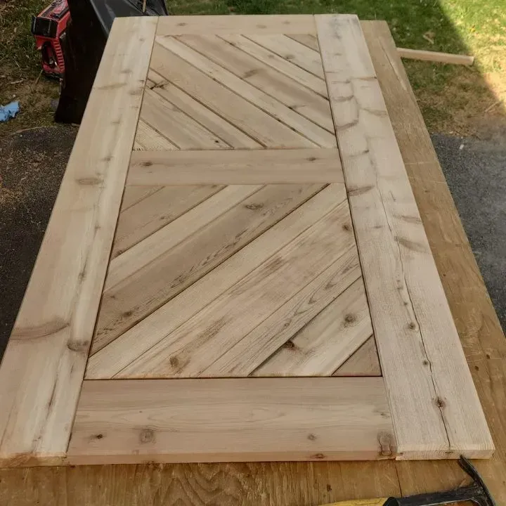 A piece of wood is sitting on a wooden table