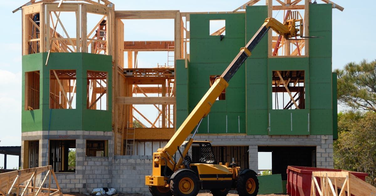 New construction with framing and drywall