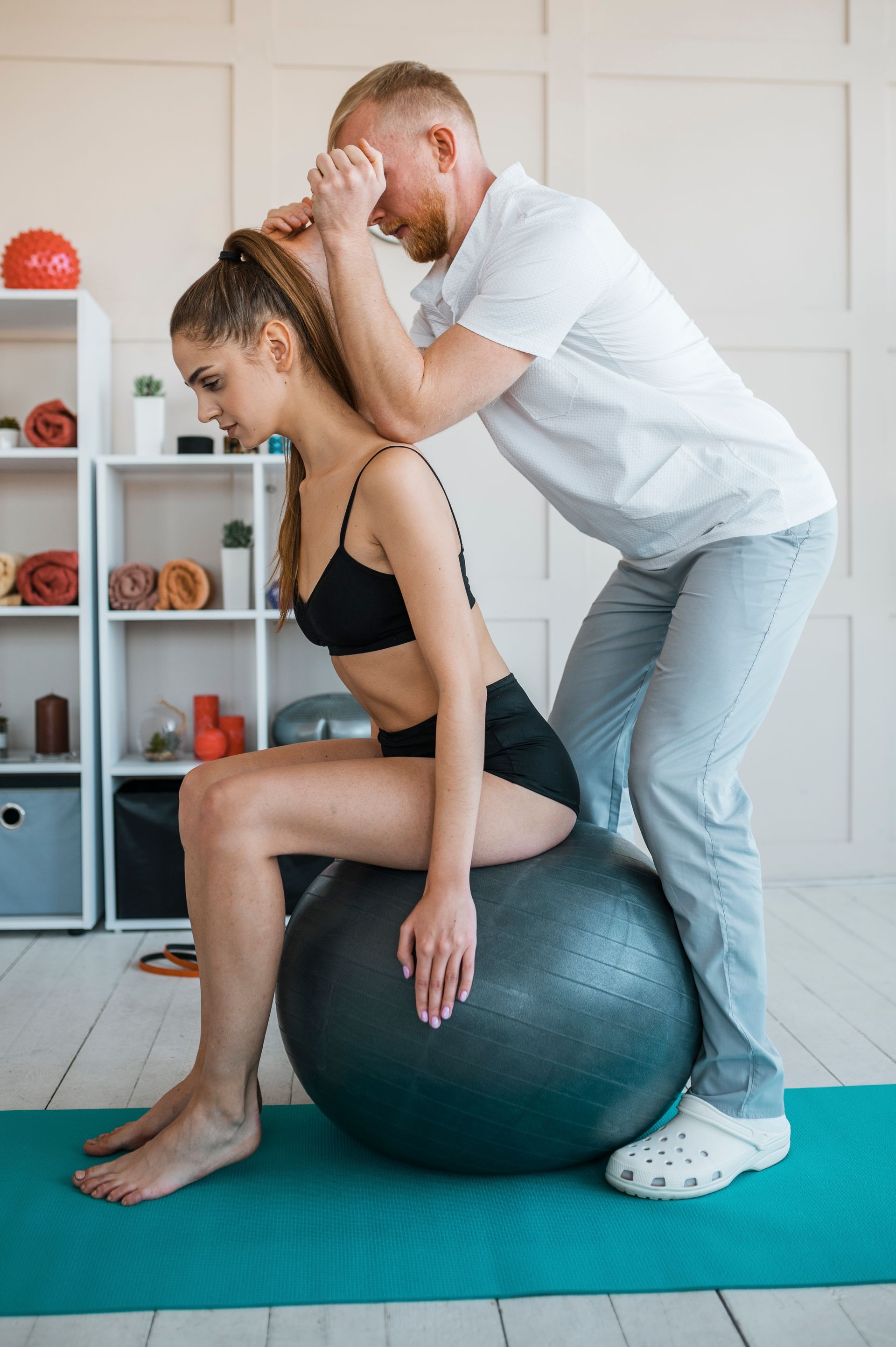 woman receiving physiotherapy treatment