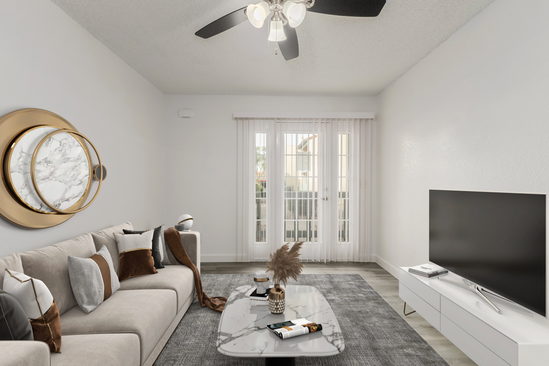 Gorgeous modern furnishings.